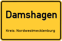 Ortsschild von Damshagen