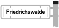 Strassenschild vom Friedrichswalde