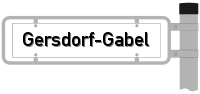 Strassenschild vom Gersdorf-Gabel