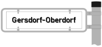 Strassenschild vom Gersdorf-Oberdorf